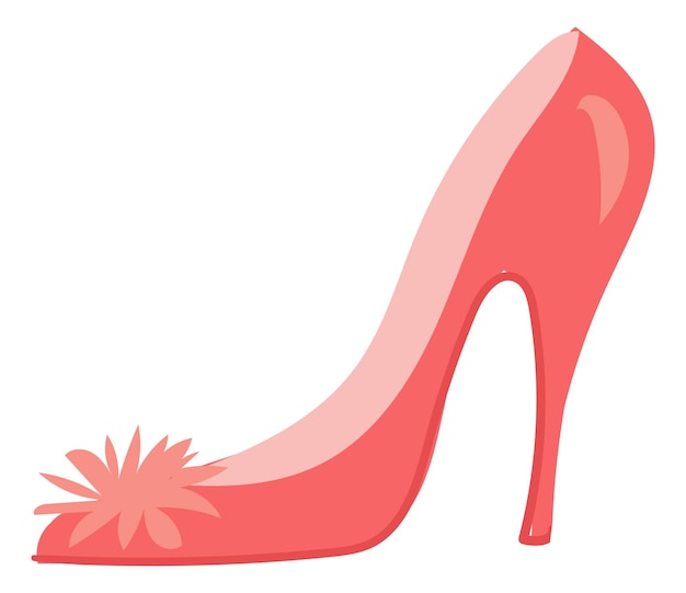 Vecteur jolie chaussure rouge chaussures à talons hauts de dessin animé