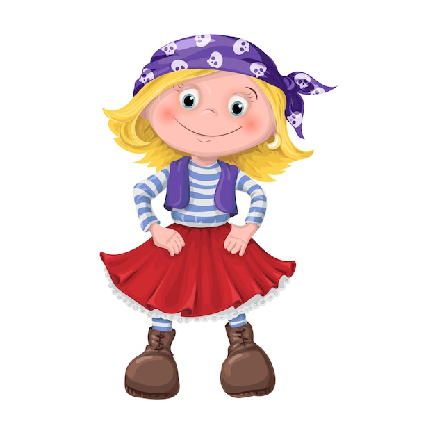 Jolie Fille D'enfants Pirates