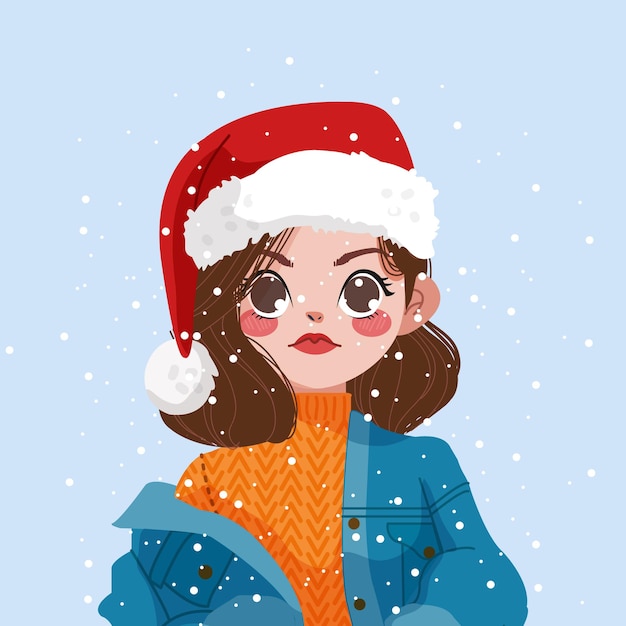 Jolie fille fête Noël