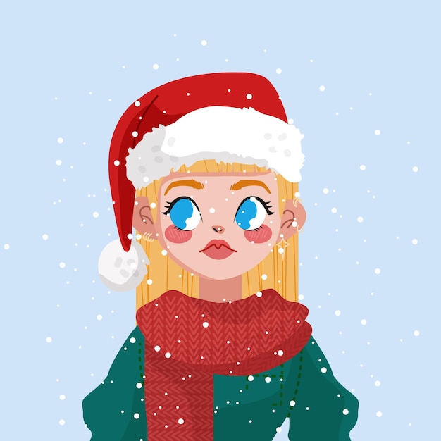 Jolie fille fête Noël