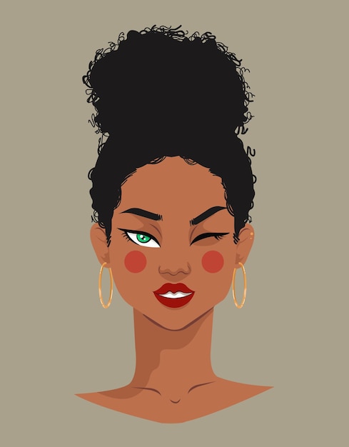 Jolie fille noire magnifique.