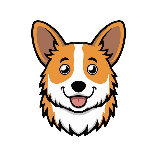 une jolie illustration d'art vectoriel dessinée à la main par un chien