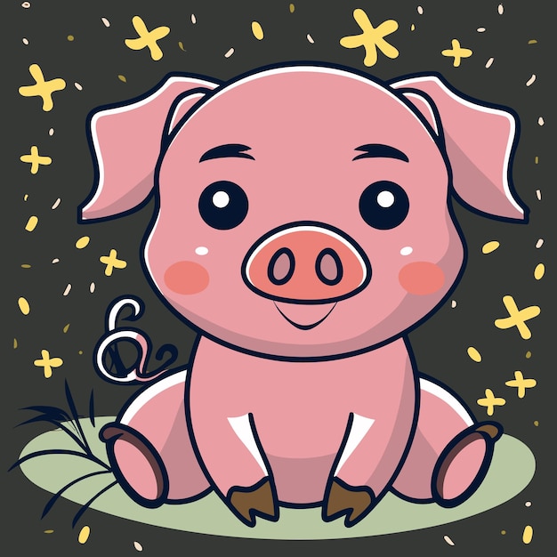 Une Jolie Illustration Vectorielle De Cochon