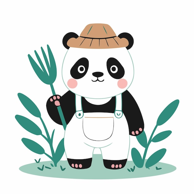 Vecteur une jolie illustration vectorielle du panda pour un livre d'histoires pour enfants