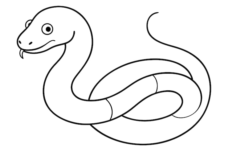 Vecteur une jolie illustration vectorielle de la ligne de serpent