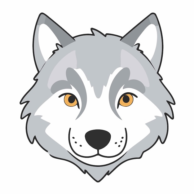 Une jolie illustration vectorielle d'un loup pour les livres pour enfants