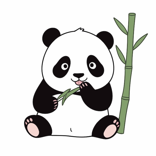 Une jolie illustration vectorielle d'un panda pour les tout-petits