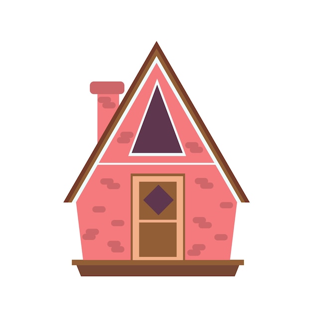 jolie petite maison en brique rose