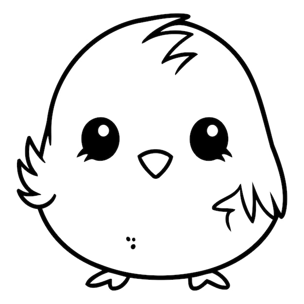 Vecteur une jolie petite poule de dessin animé illustration vectorielle