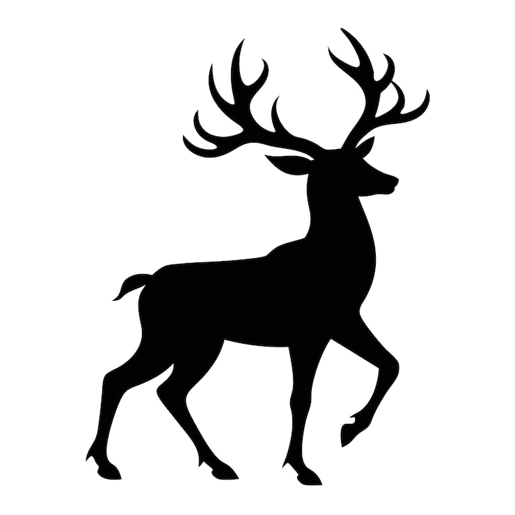 Vecteur une jolie silhouette de cerf avec un design vectoriel