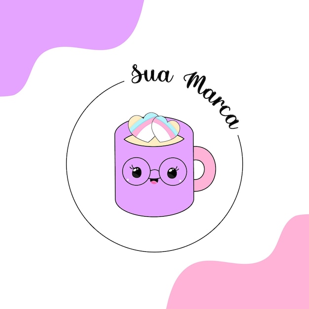 Une jolie tasse de café avec des cœurs