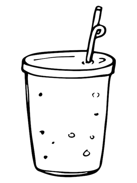 Jolie tasse d'eau milkshake jus ou soda Boisson illustration Simple cocktail clipart