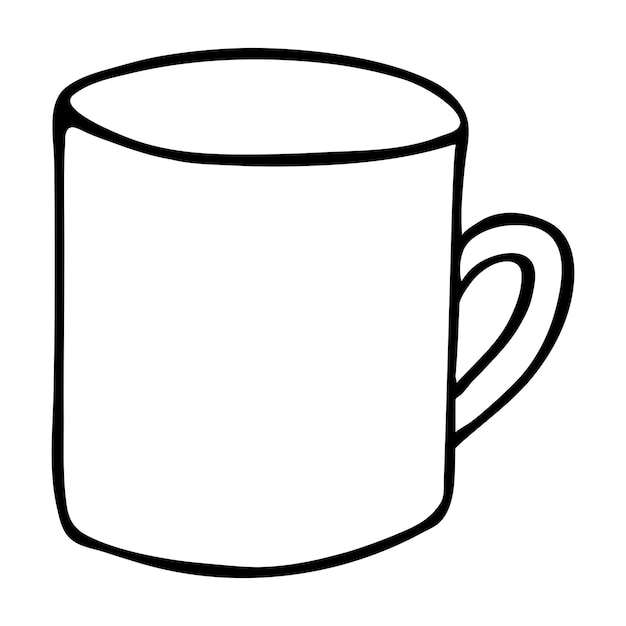 Jolie Tasse De Thé Ou De Café Illustration Simple Tasse Clipart Doodle Maison Confortable