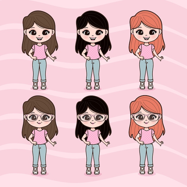 Jolies Illustrations De Petites Filles