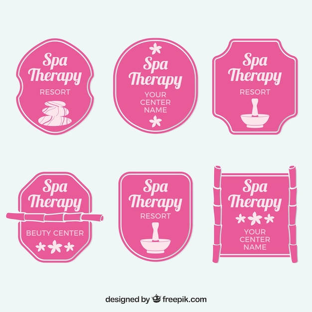 Jolis modèles de logo de spa