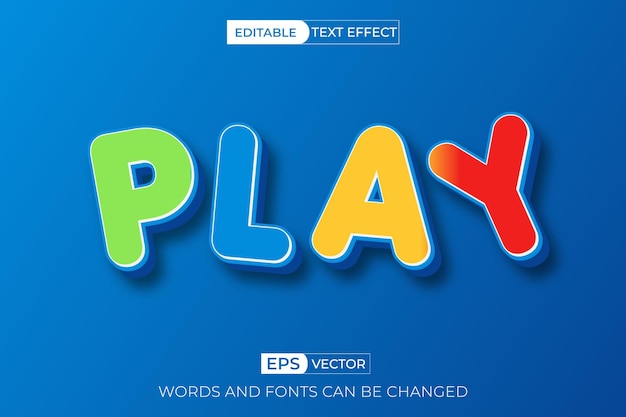 Jouer l'effet de texte 3D modifiable