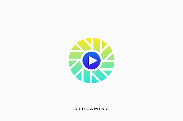 Jouer Le Logo Du Vecteur De Streaming De Podcasts De Musique