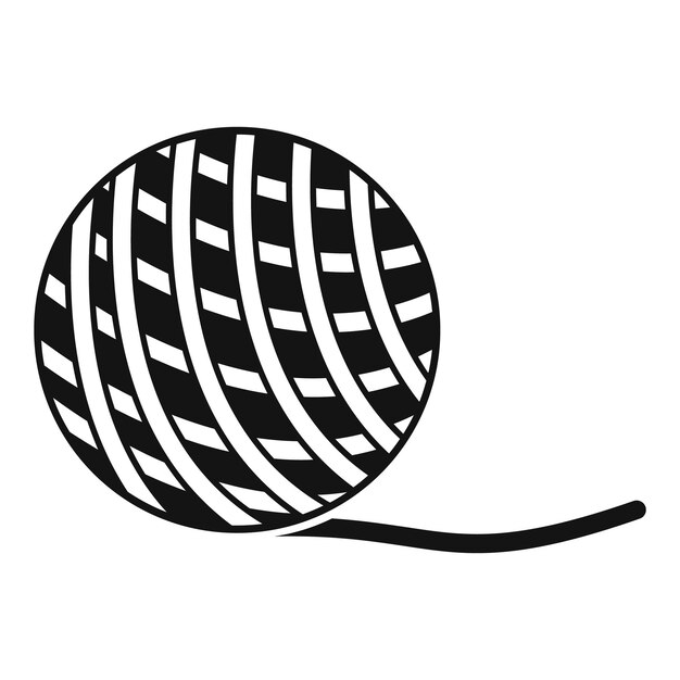 Vecteur jouet de boule de fil pour icône de chat illustration simple d'un jouet de boule de fil pour icône de vecteur de chat pour la conception de sites web