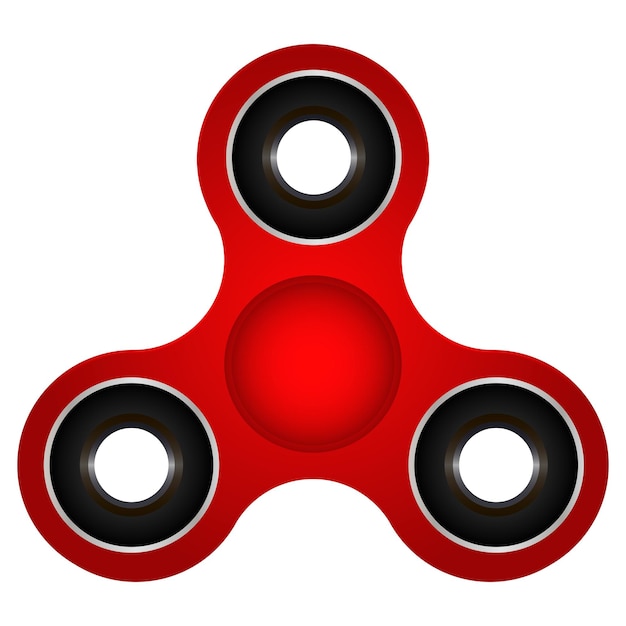 Jouet spinner rouge pour l'élimination du stress vecteur de conception plate