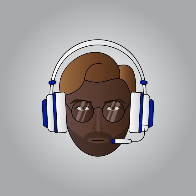 Joueur africain avec des lunettes