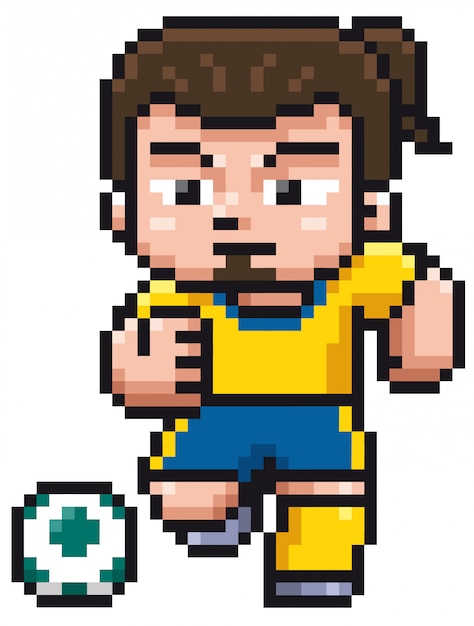 Joueur De Foot De Bande Dessinée - Pixel Design