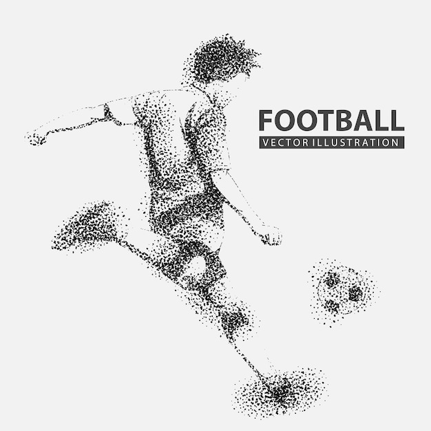 Joueur De Football En Action Illustration Vectorielle Abstraite