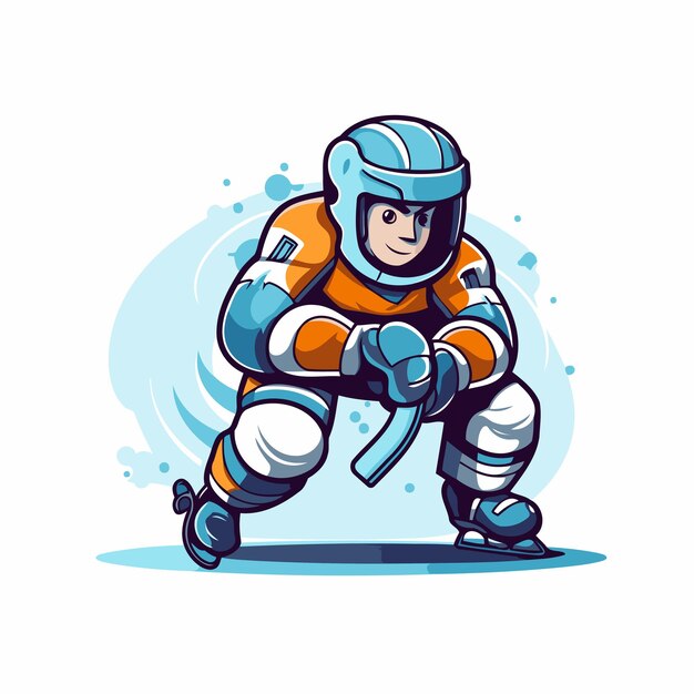 Joueur de hockey Illustration vectorielle d'un joueur de hockey dans un casque