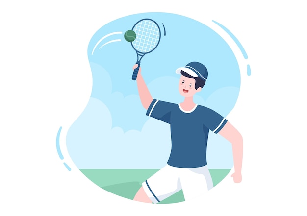 Joueur Tennis, Sport, Illustration