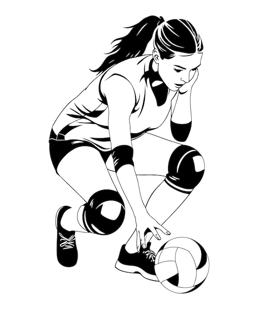 Joueur de volley-ball en action