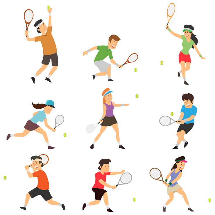 Joueuse de tennis avec une raquette de tennis.