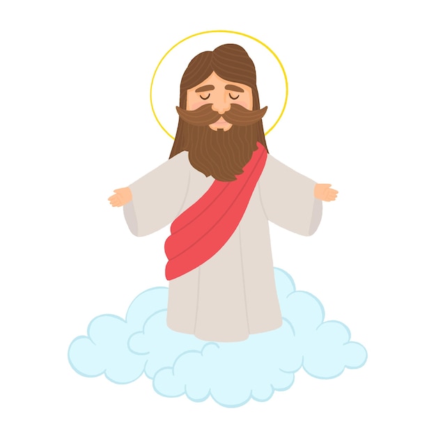 Le jour de l'ascension de Jésus-Christ Jésus-Christ ascendant au ciel