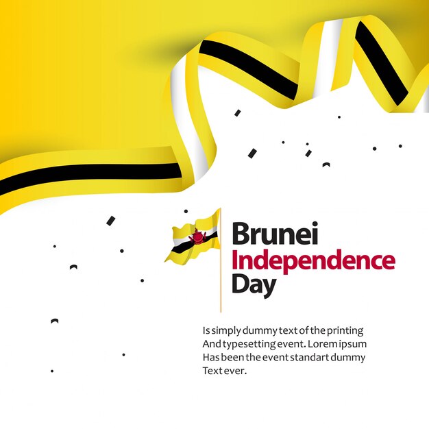 Jour de l&#39;indépendance du Brunei Vector Illustration de conception de modèle