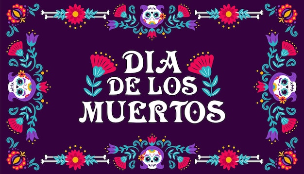 Vecteur jour des morts dia de muertos catrina le crâne de garbancera l'élégant squelette festif de calaca la danseuse osseuse illustration vectorielle dans le style vintage pour les affiches cartes postales bannières design