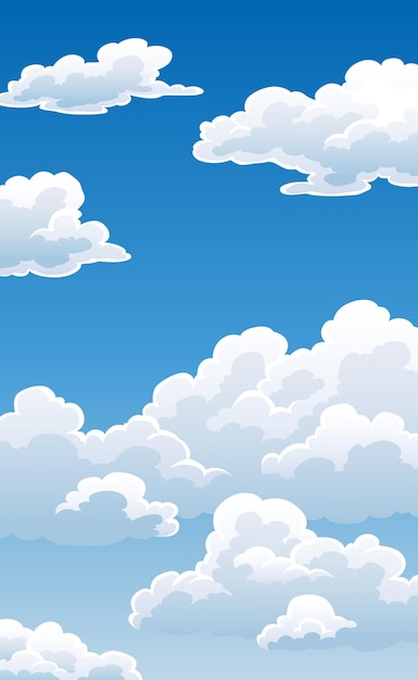 Vecteur jour avec nuages conception d'interface mobile d'écran d'application météo fond météo prévisionnel bannière vectorielle de concept de temps