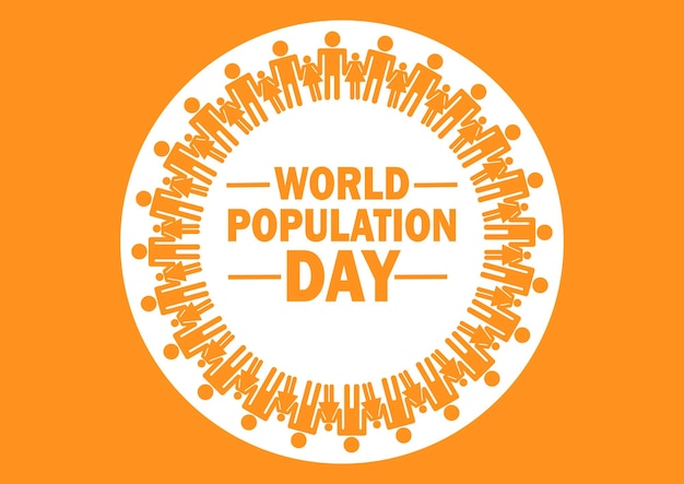 Vecteur jour de la population mondiale