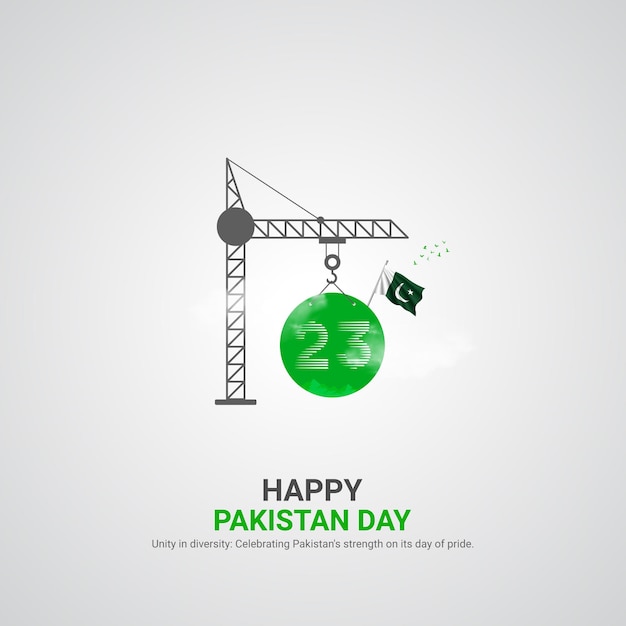 Le Jour De La Résolution Du Pakistan Le Jour De L'image Créative Des Publicités Design Post Vectoriel Illustration 3d