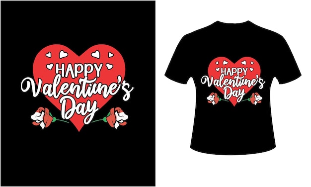 Vecteur le jour de la saint-valentin t-shirt noir design graphique ensemble amant vectoriel rose garçon petite amie couple