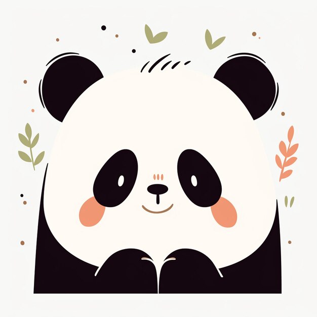 Vecteur un journaliste panda dans le style des dessins animés