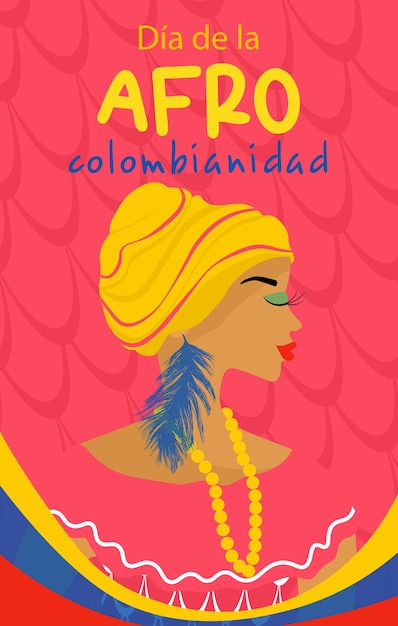 Vecteur journée afrocolombienne en colombie