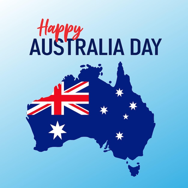 Journée de l'Australie 26 janvier Modèle de message sur les médias sociaux