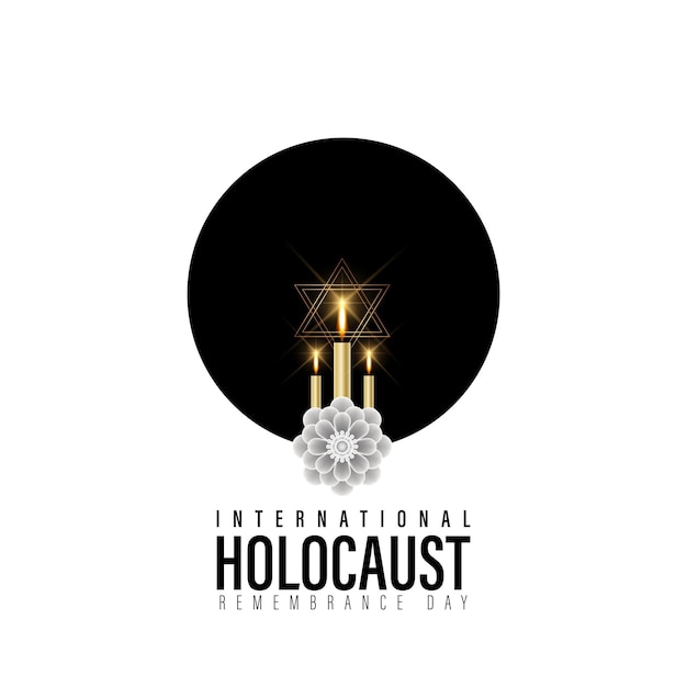 Vecteur journée commémorative de l'holocauste. 27 janvier