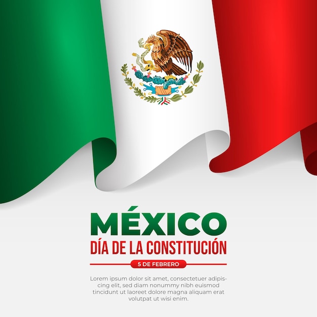 Journée de la constitution du Mexique dégradé