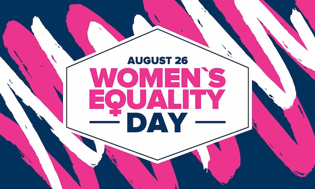Journée de l'égalité des femmes aux États-Unis Fête des femmes Histoire du droit des femmes Concept de féminisme Image vectorielle
