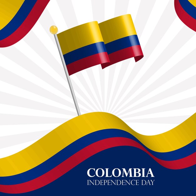 Vecteur journée de l'indépendance de la colombie