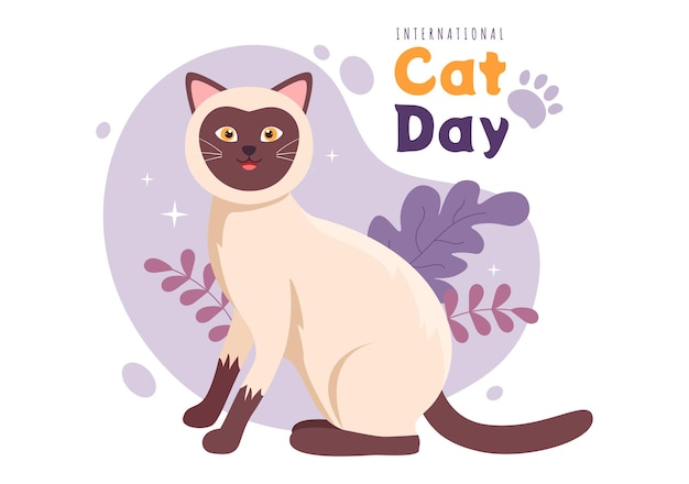 La Journée internationale du chat célèbre l'amitié entre les humains et les chats sur l'illustration d'août