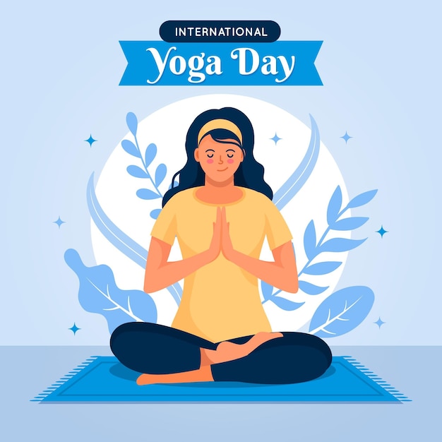 Journée Internationale Du Concept D'illustration D'yoga