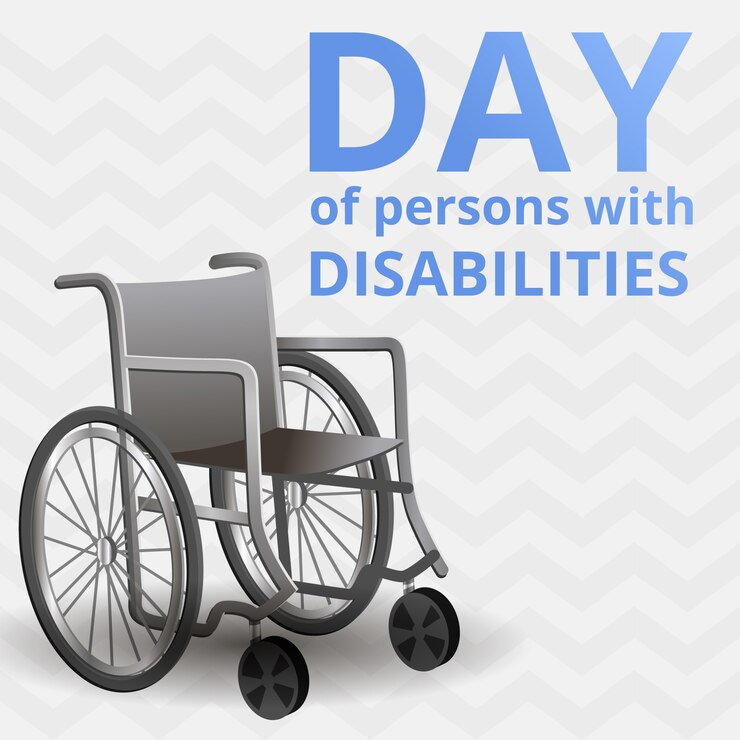 Vecteur journée internationale du fond des personnes handicapées, style cartoon