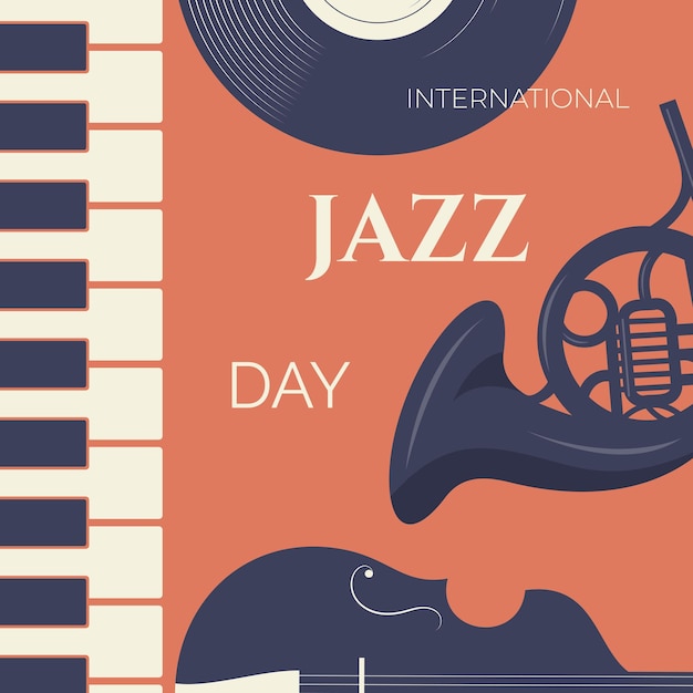 Vecteur journée internationale du jazz