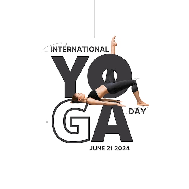 La journée internationale du yoga moderne blanc