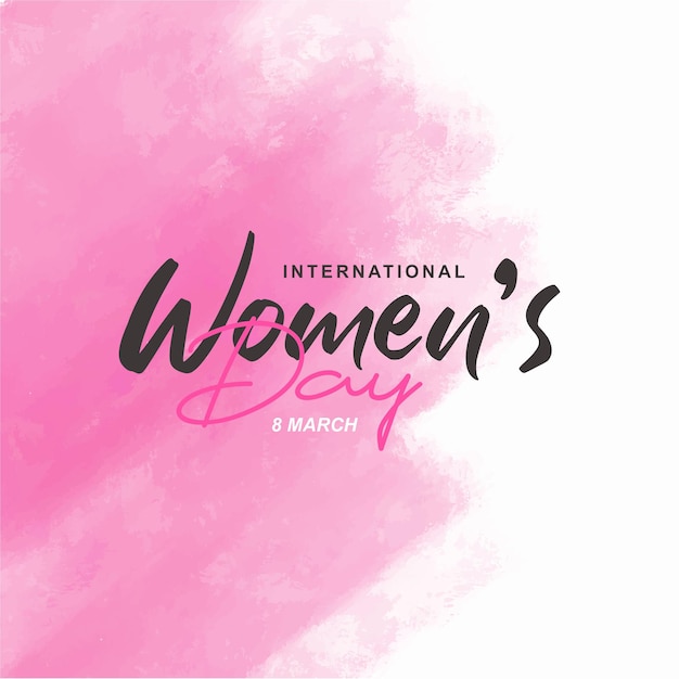 Vecteur journée internationale des femmes sur fond texturé rose